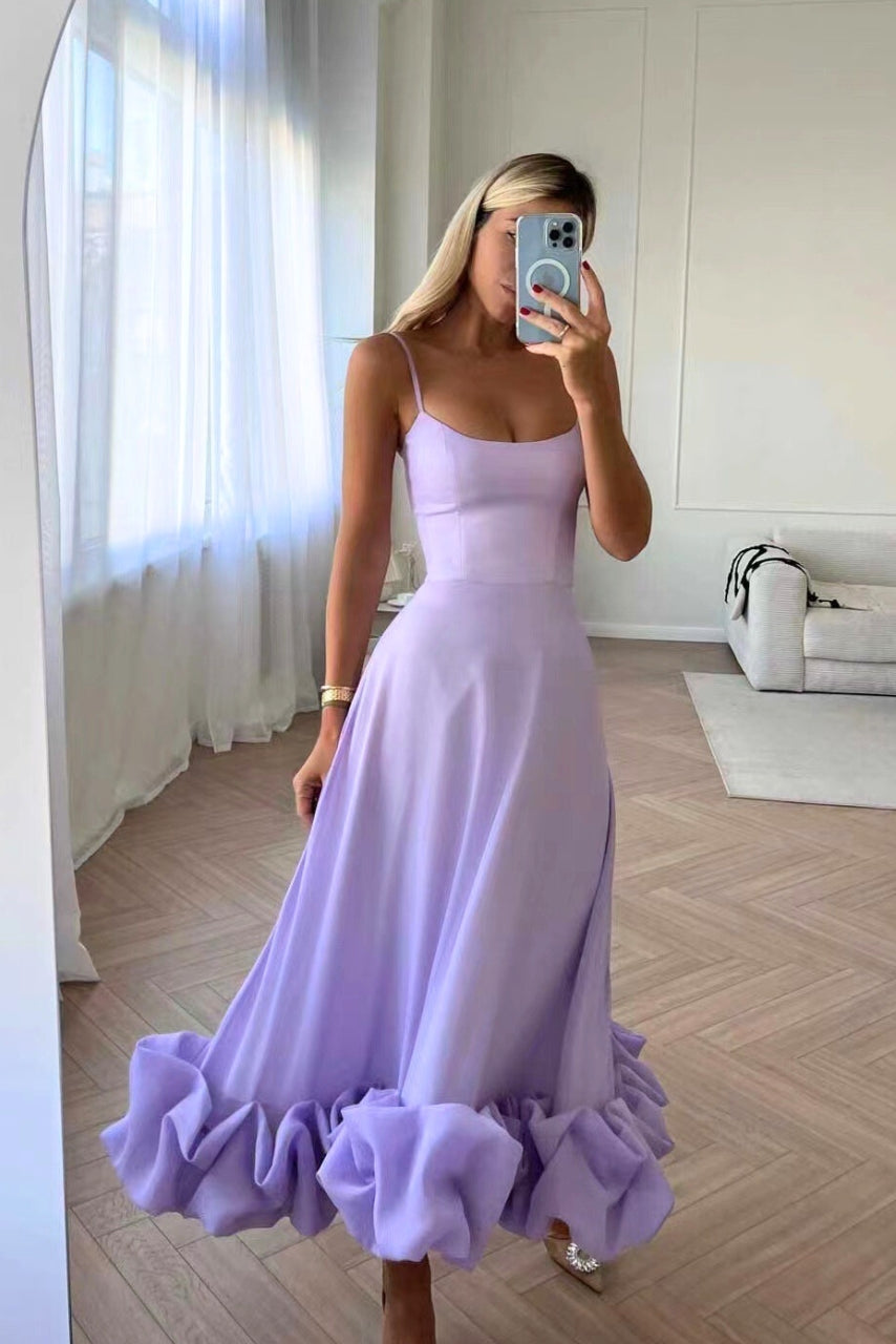 Paulina™ | Fließendes Kleid mit zartem Rüschen-Saum