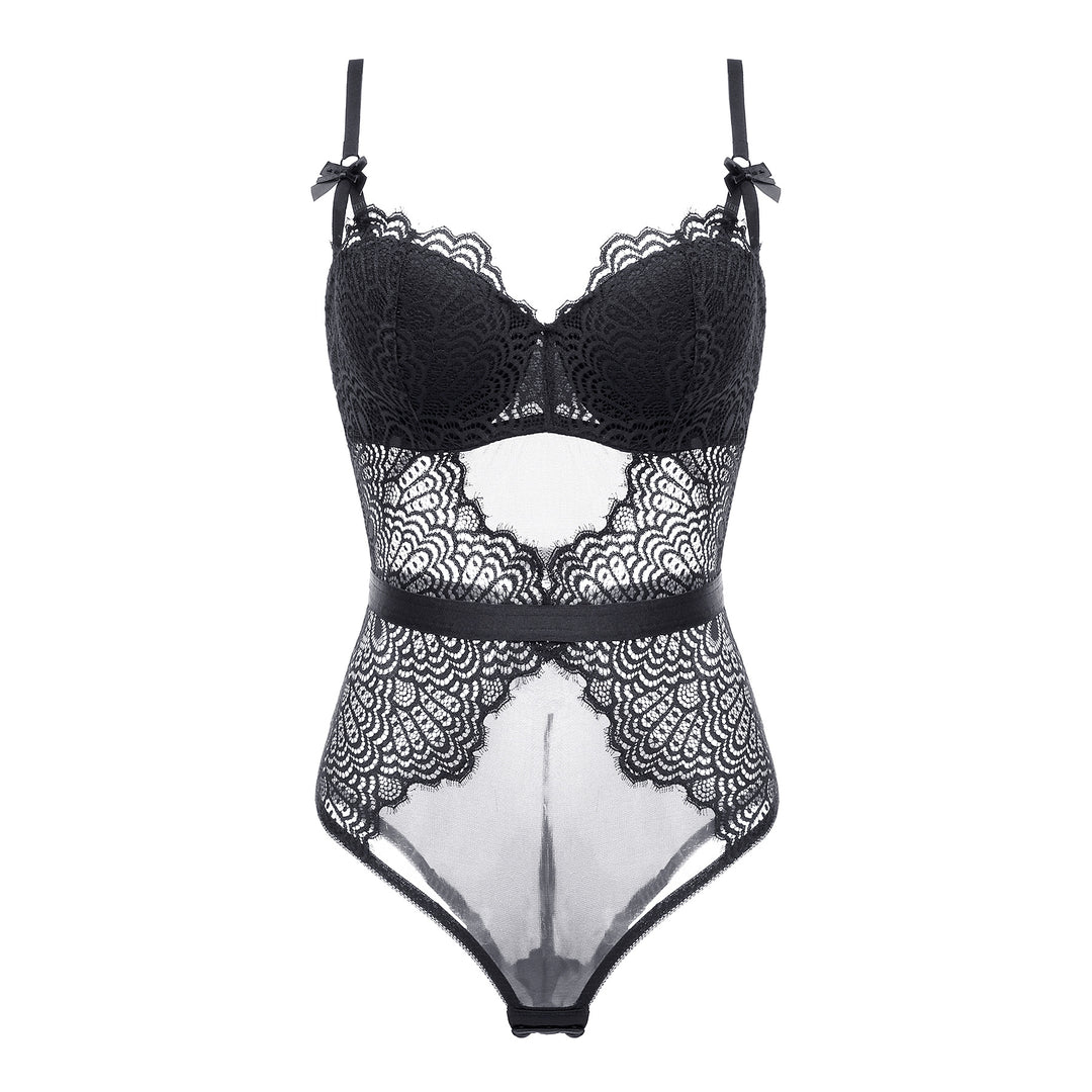 Leone™ | Mitternacht-Durchscheinender Spitzen-Bodysuit