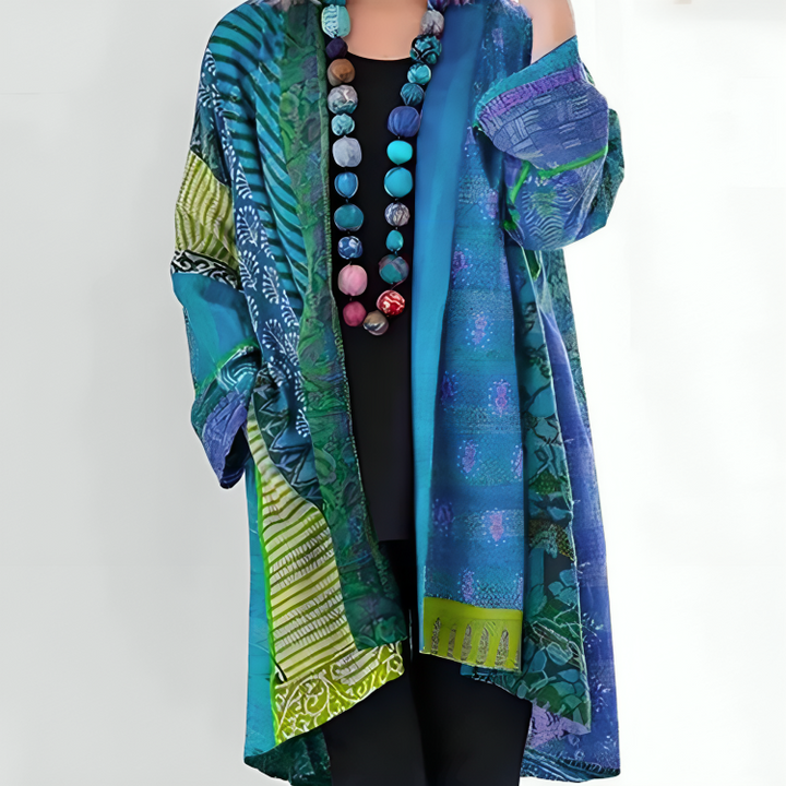 Holda | Elegante Patchwork-Strickjacke