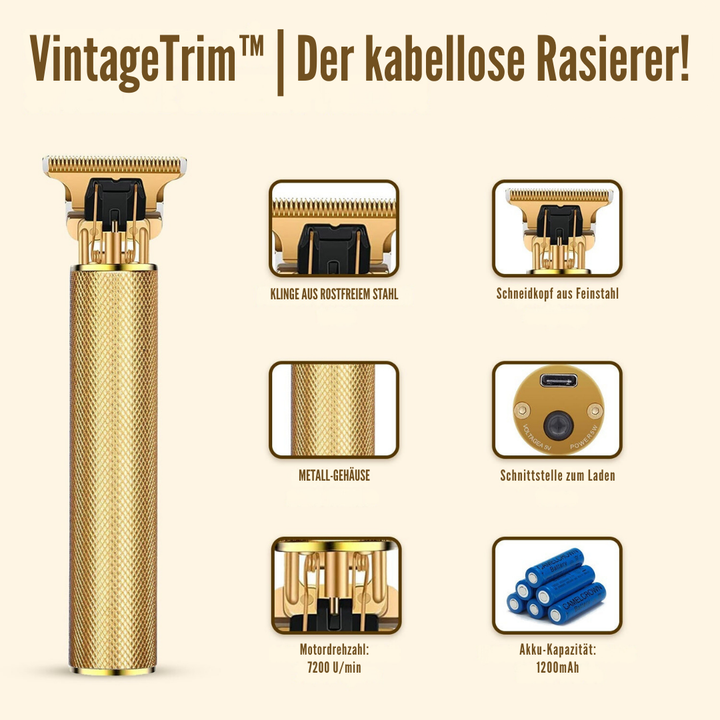 VintageTrim™ | Der kabellose Rasierer!