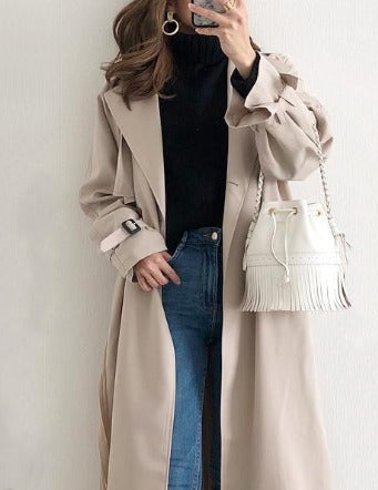 Perrie™ | Klassisch schicker Langarm-Trenchcoat