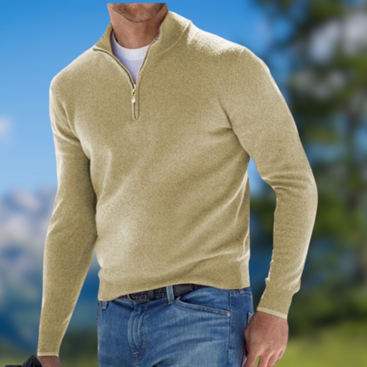 Alaric | Klassischer Pullover mit Viertelreißverschluss