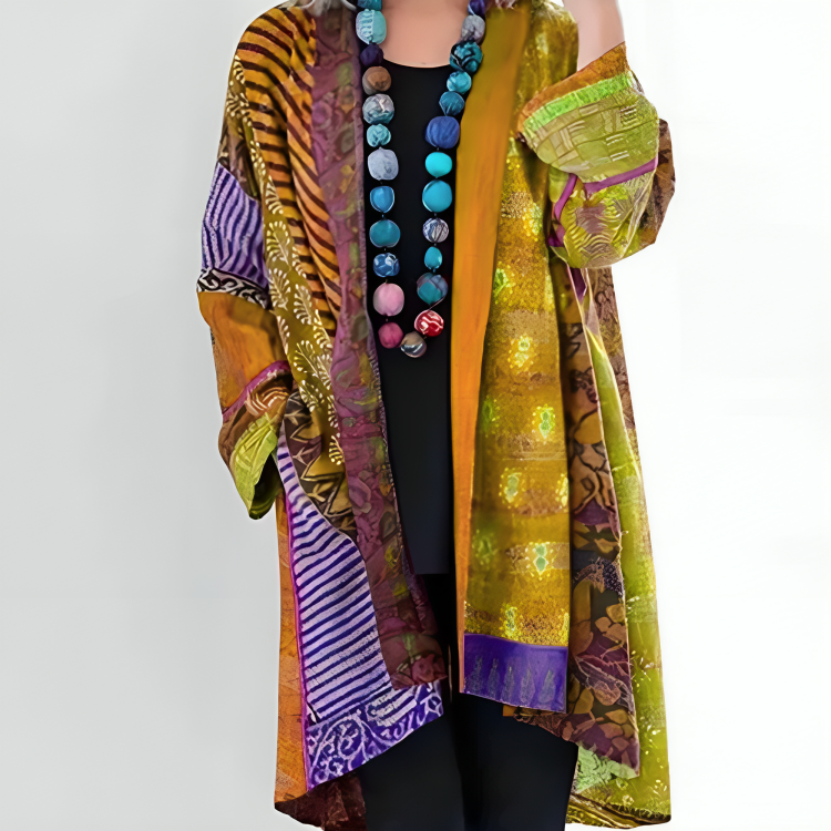 Holda | Elegante Patchwork-Strickjacke