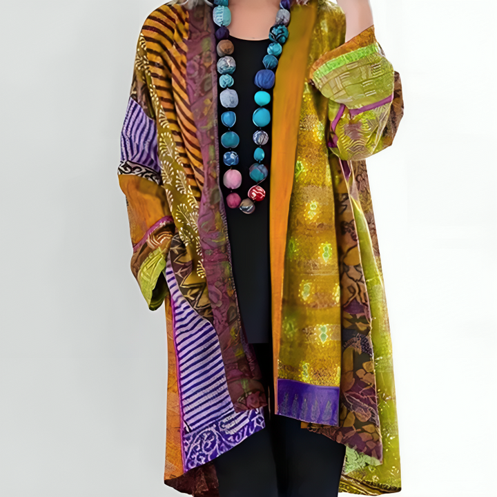 Holda | Elegante Patchwork-Strickjacke