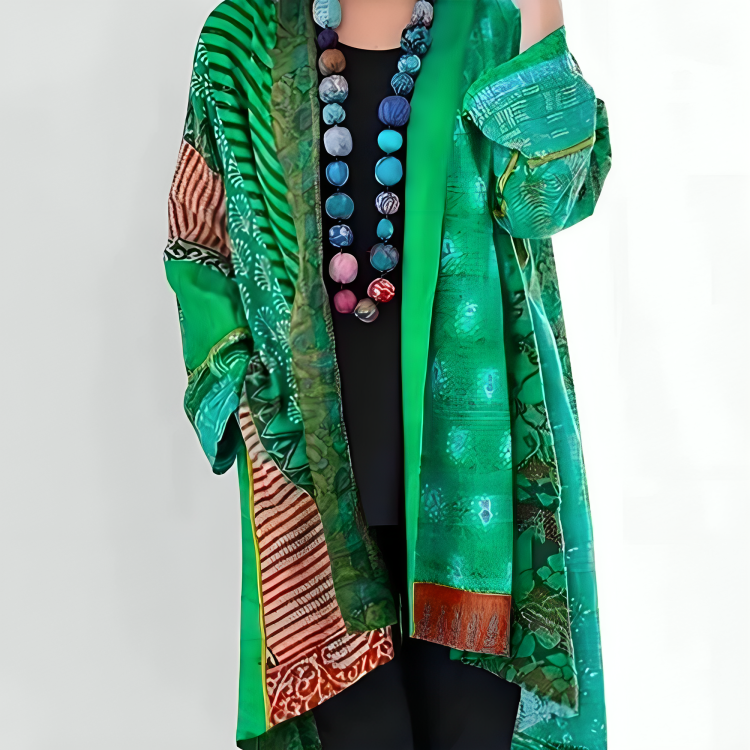 Holda | Elegante Patchwork-Strickjacke