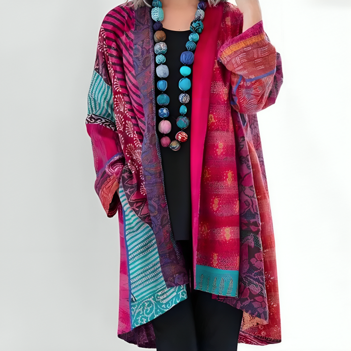 Holda | Elegante Patchwork-Strickjacke