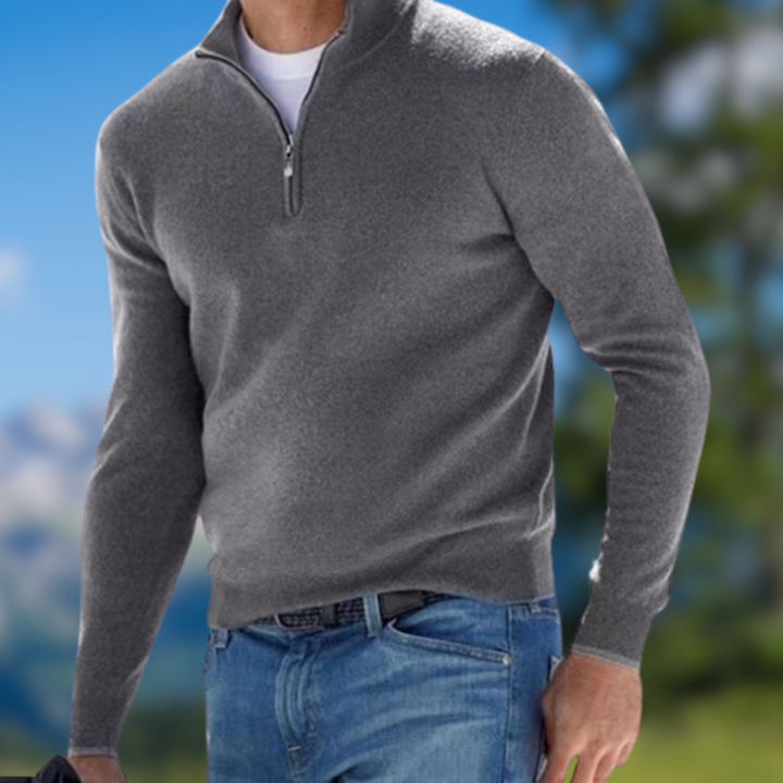 Alaric | Klassischer Pullover mit Viertelreißverschluss