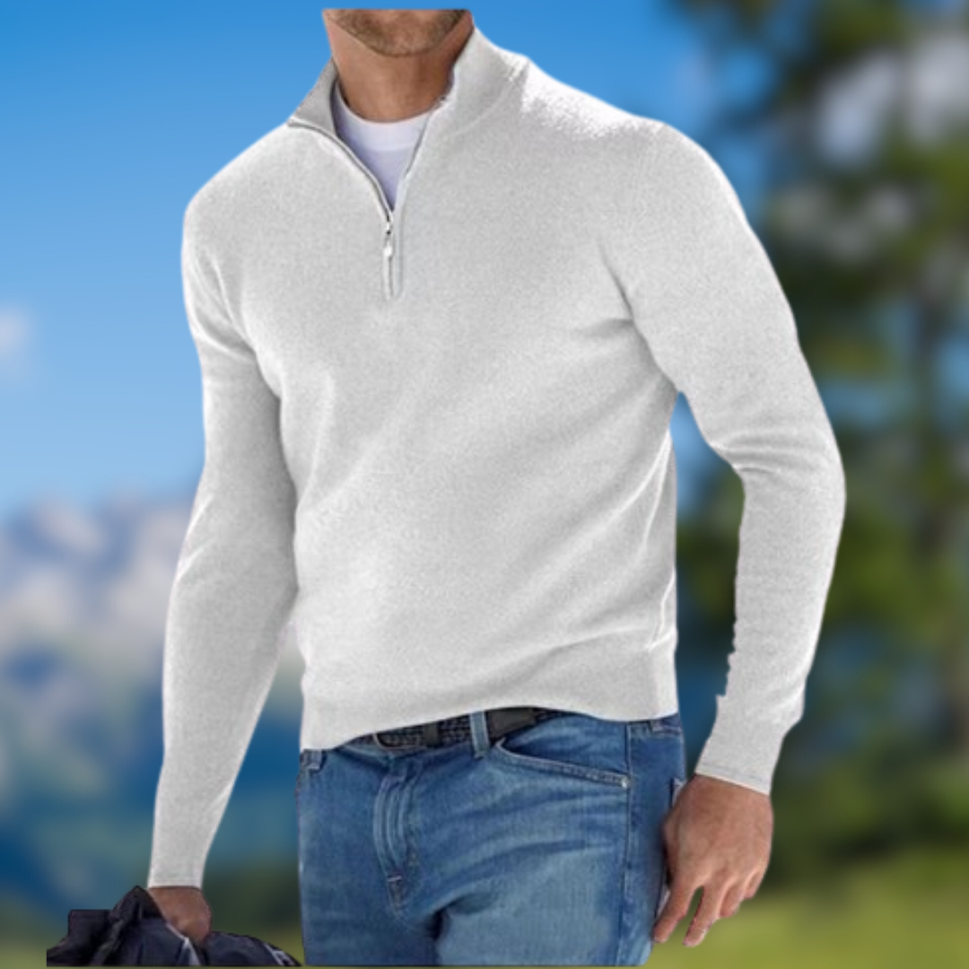 Alaric | Klassischer Pullover mit Viertelreißverschluss