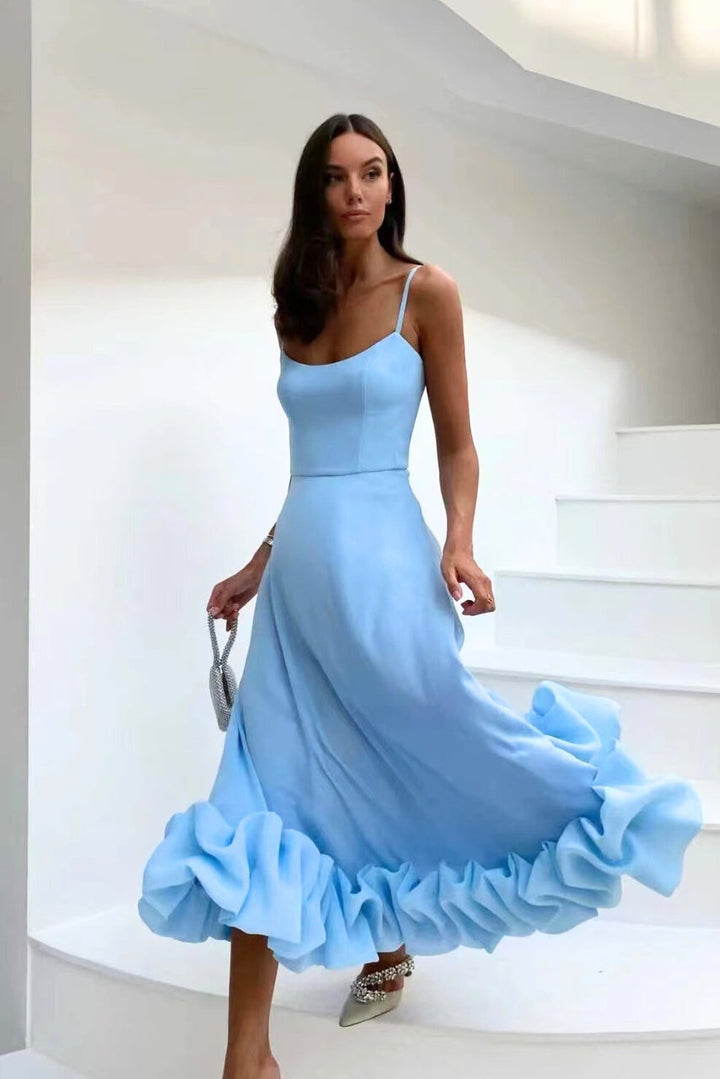 Paulina™ | Fließendes Kleid mit zartem Rüschen-Saum