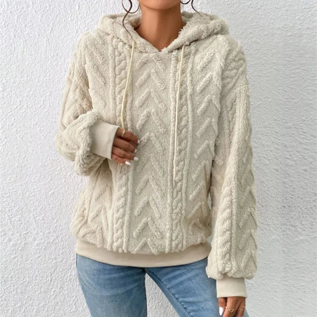 Tilly™ | Locker geschnittener Fleece-Pullover mit Kapuze