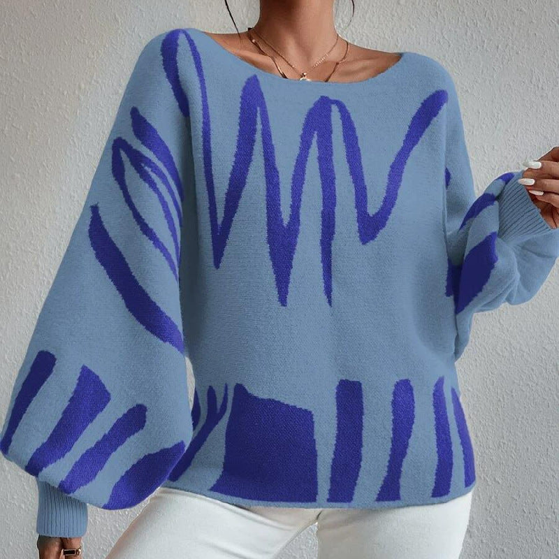 Kellyn™ | Oversized Strickpullover mit Wellenmuster