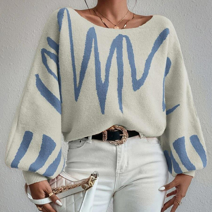 Kellyn™ | Oversized Strickpullover mit Wellenmuster