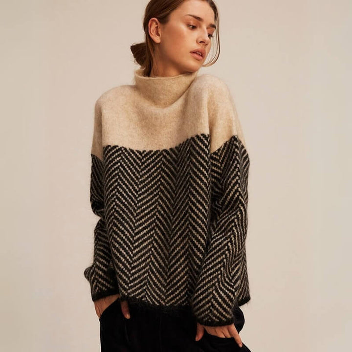 Olivia™ | Gestreifter Warmer Pullover