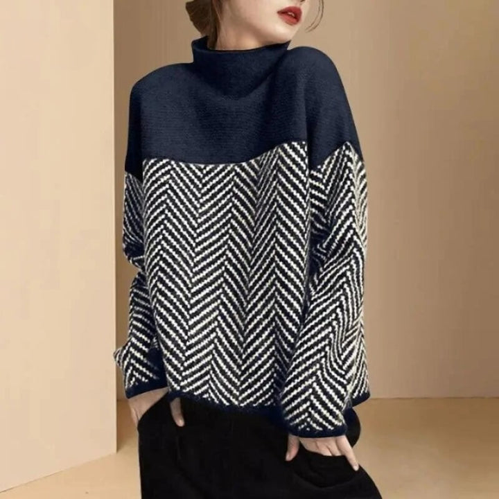 Olivia™ | Gestreifter Warmer Pullover