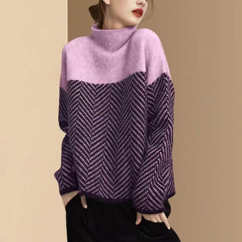 Olivia™ | Gestreifter Warmer Pullover