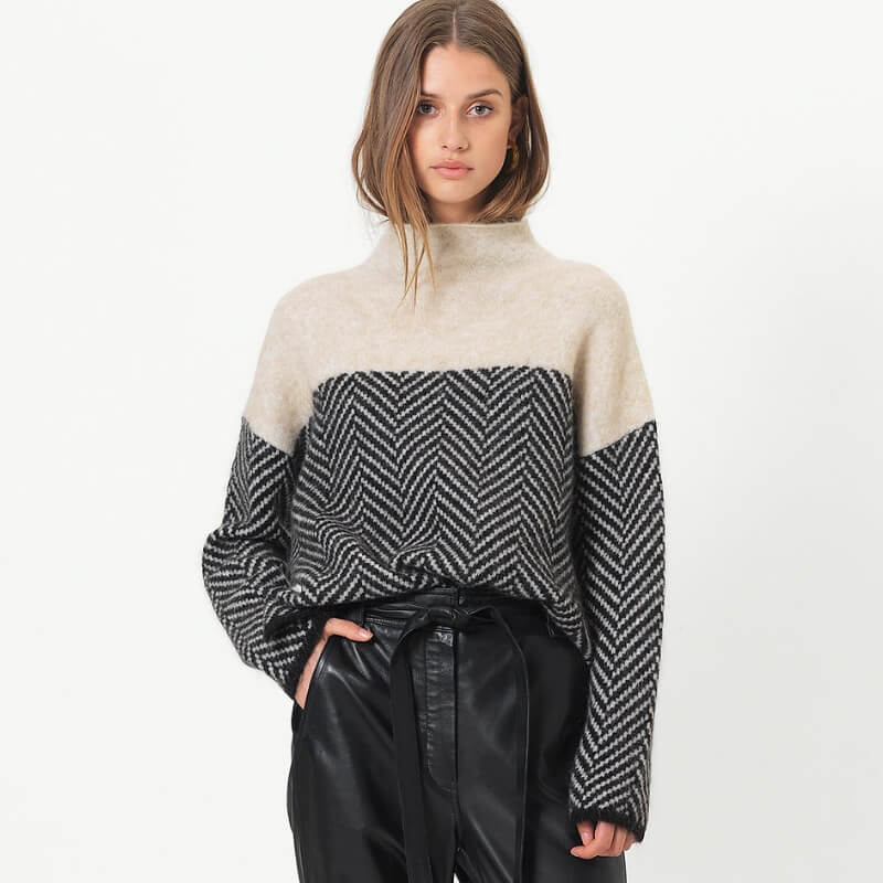 Olivia™ | Gestreifter Warmer Pullover