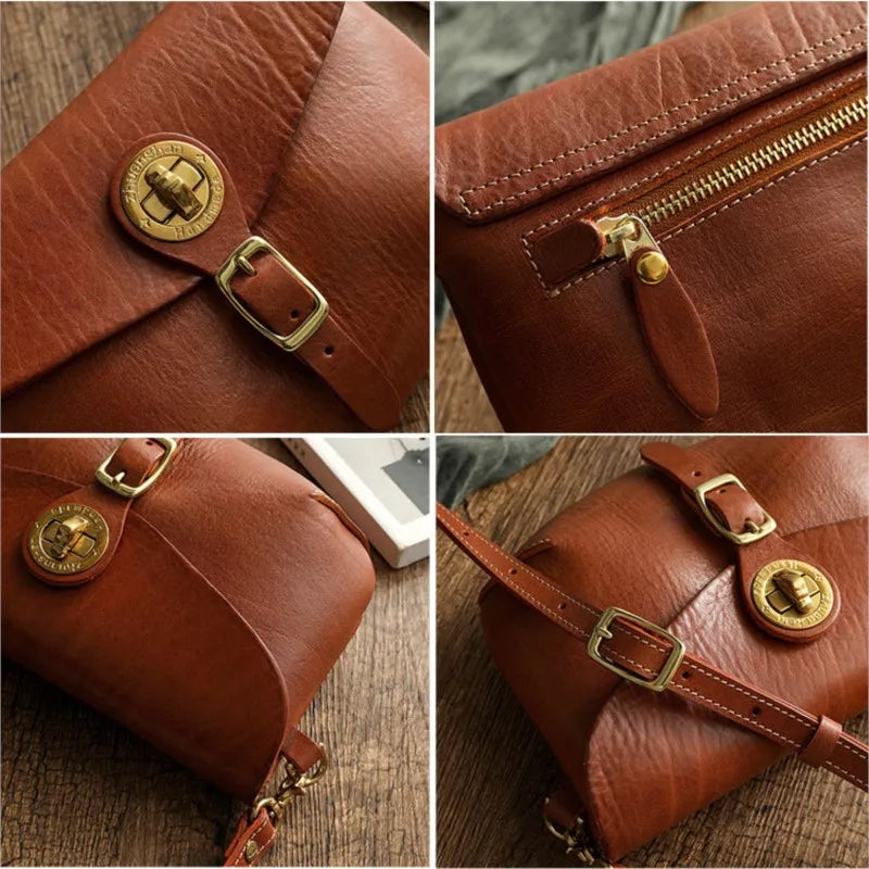 Jolanda™ | Elegante Satteltasche aus echtem Leder im Vintage-Stil