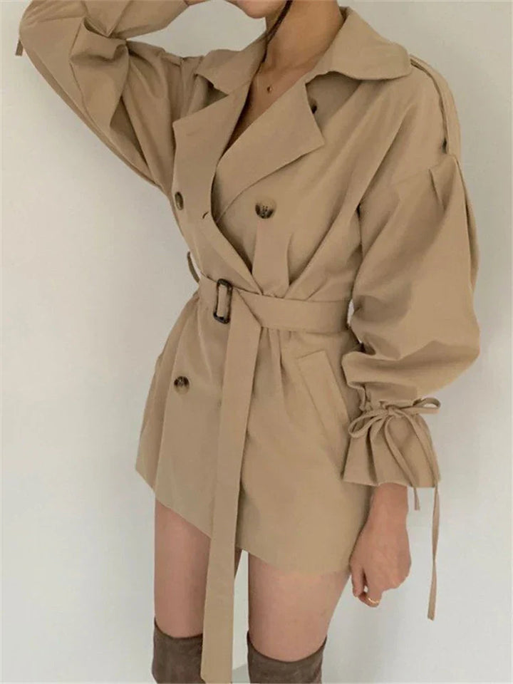 Aires™ | Taillierter Zweireihiger Trenchcoat mit Gürtel