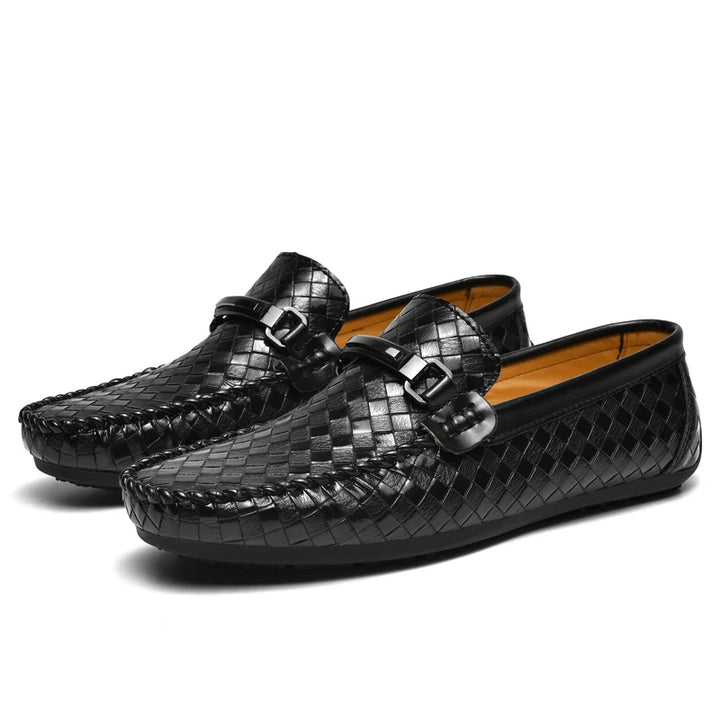 Luxe Loafers mit gewebter Schnalle