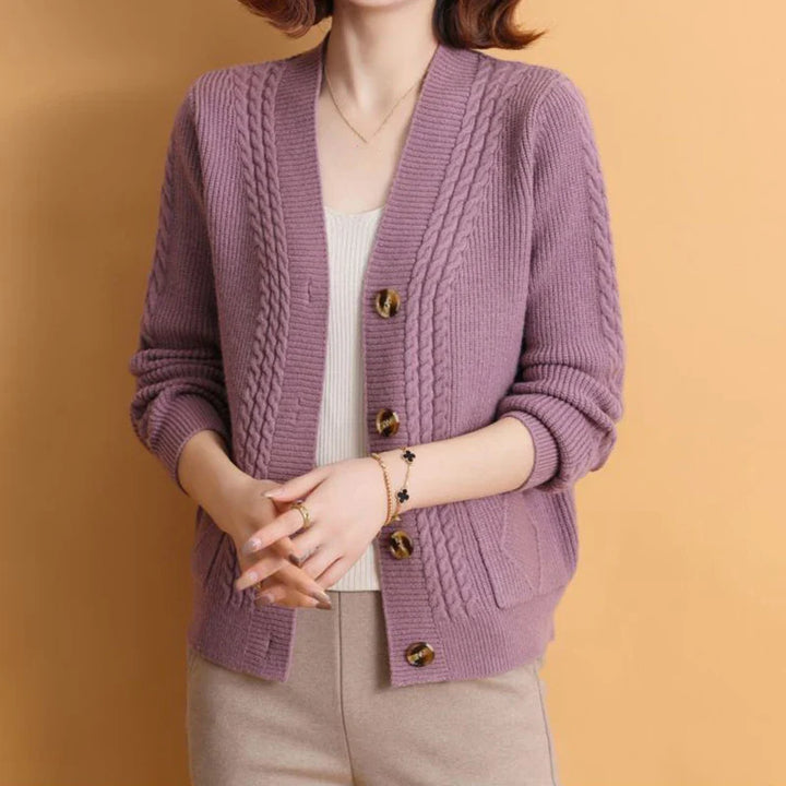 Jewell™ | Klassischer Knopf-Cardigan