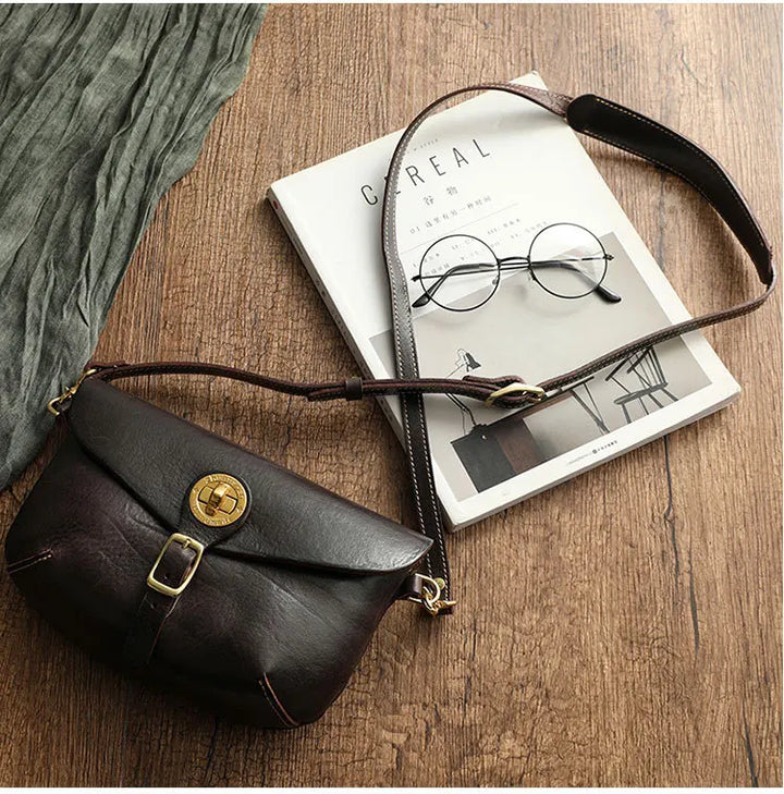 Jolanda™ | Elegante Satteltasche aus echtem Leder im Vintage-Stil