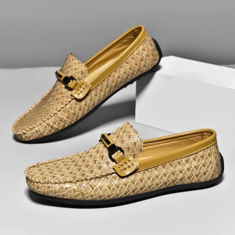 Luxe Loafers mit gewebter Schnalle