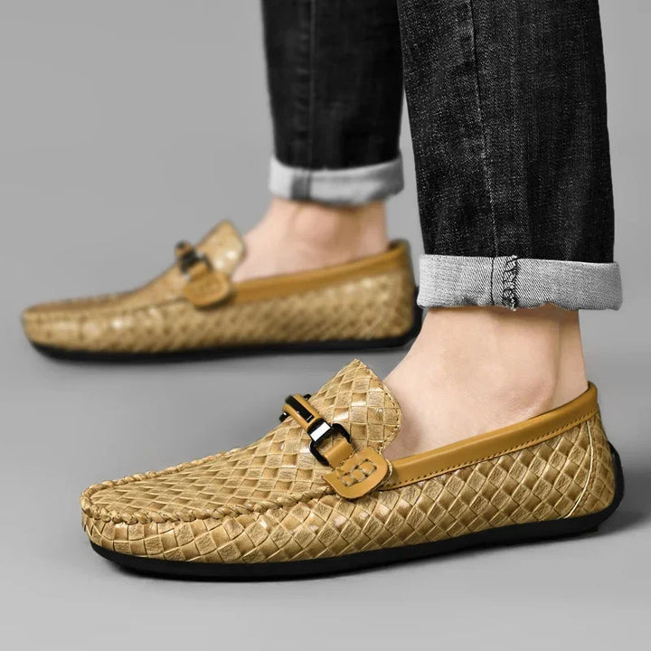 Luxe Loafers mit gewebter Schnalle