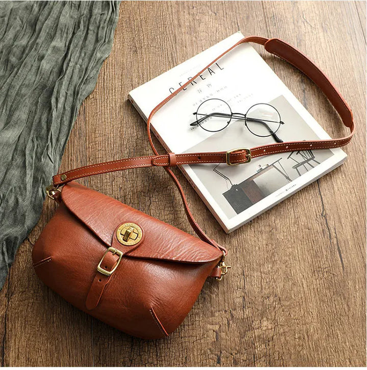 Jolanda™ | Elegante Satteltasche aus echtem Leder im Vintage-Stil