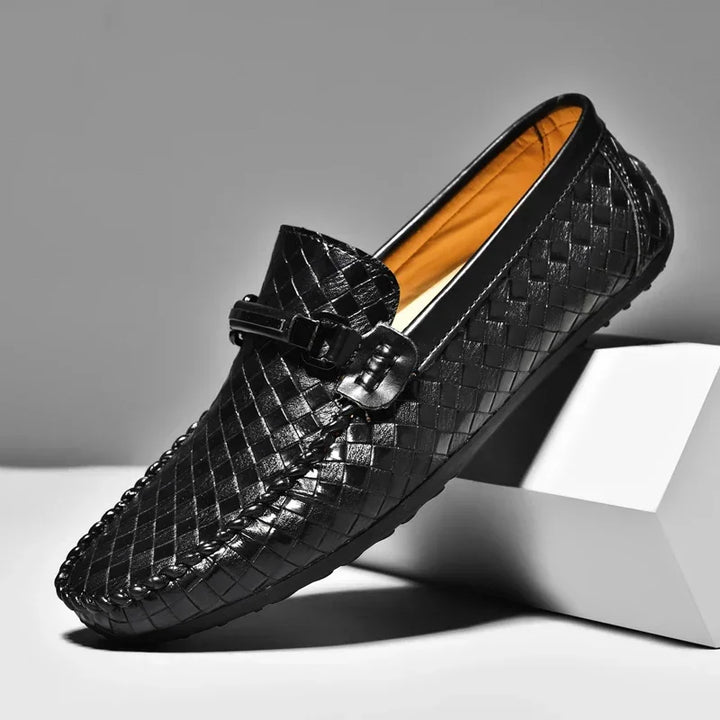 Luxe Loafers mit gewebter Schnalle