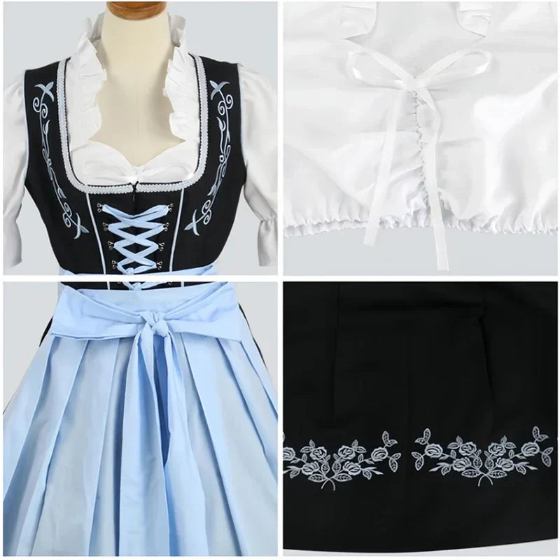 Sylke™ | Festliches Bayerisches Blaues Dirndl