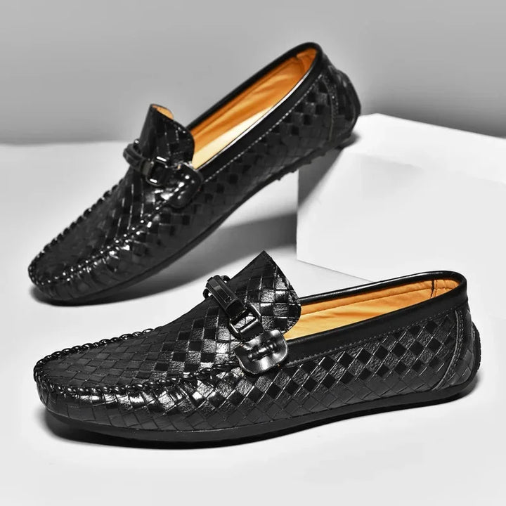 Luxe Loafers mit gewebter Schnalle