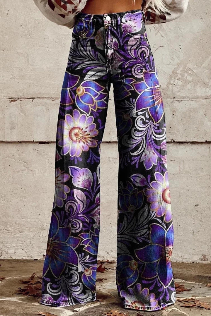 Lavendelblüte Boho-Hose