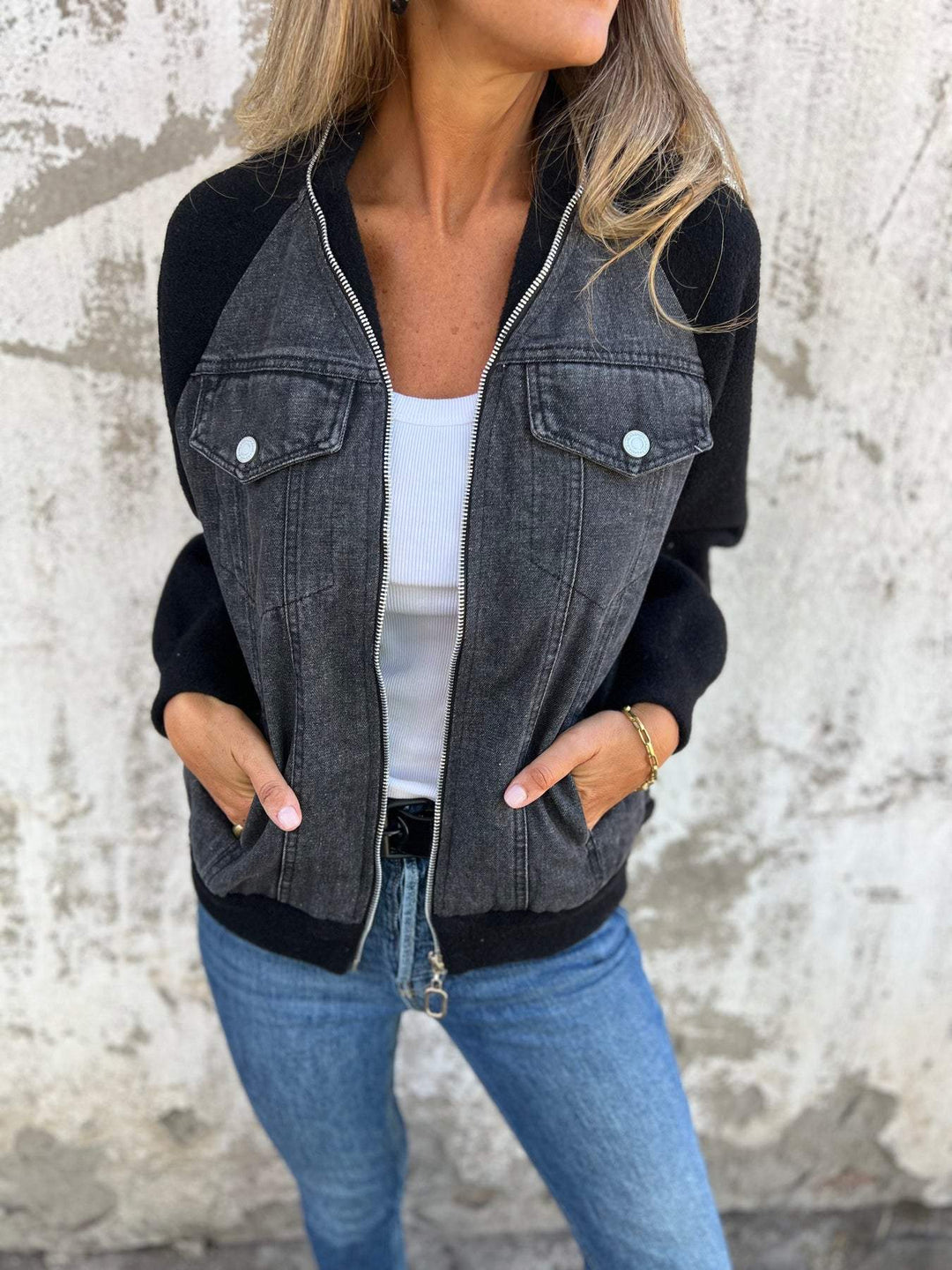 Ola™ | Moderne Jacke mit Denim