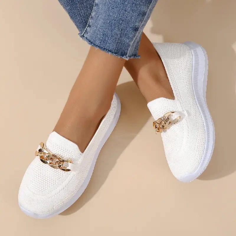 Arcadia™ | Luxe Knit Chain Slip Ons