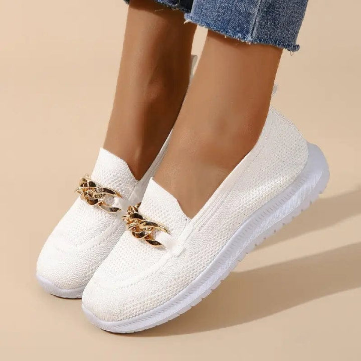 Arcadia™ | Luxe Knit Chain Slip Ons