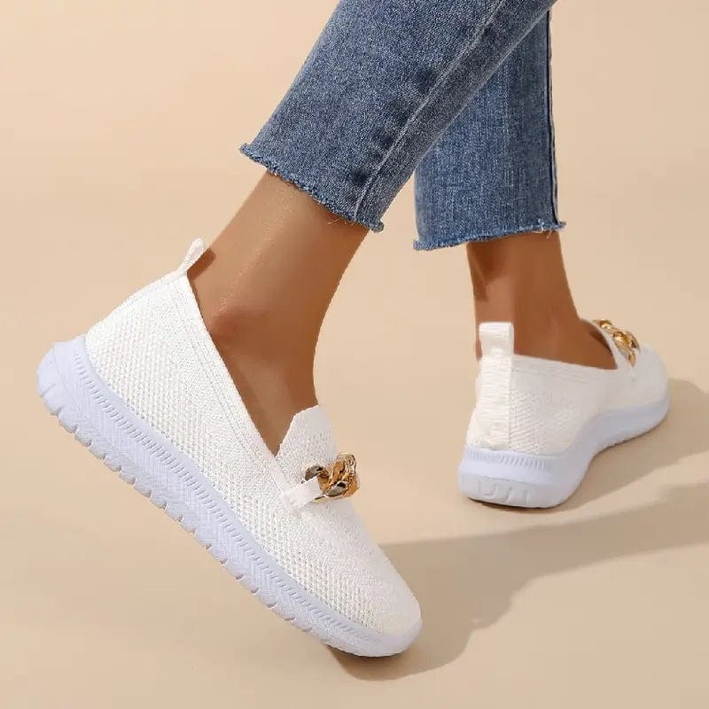 Arcadia™ | Luxe Knit Chain Slip Ons